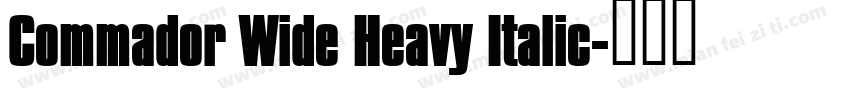 Commador Wide Heavy Italic字体转换